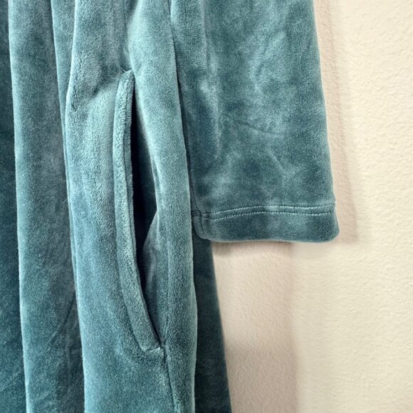 HANNA ANDERSSON Super Soft Skater Dress Girls 6-7 120 Juniper Green Velour Xmas - Picture 5 of 9